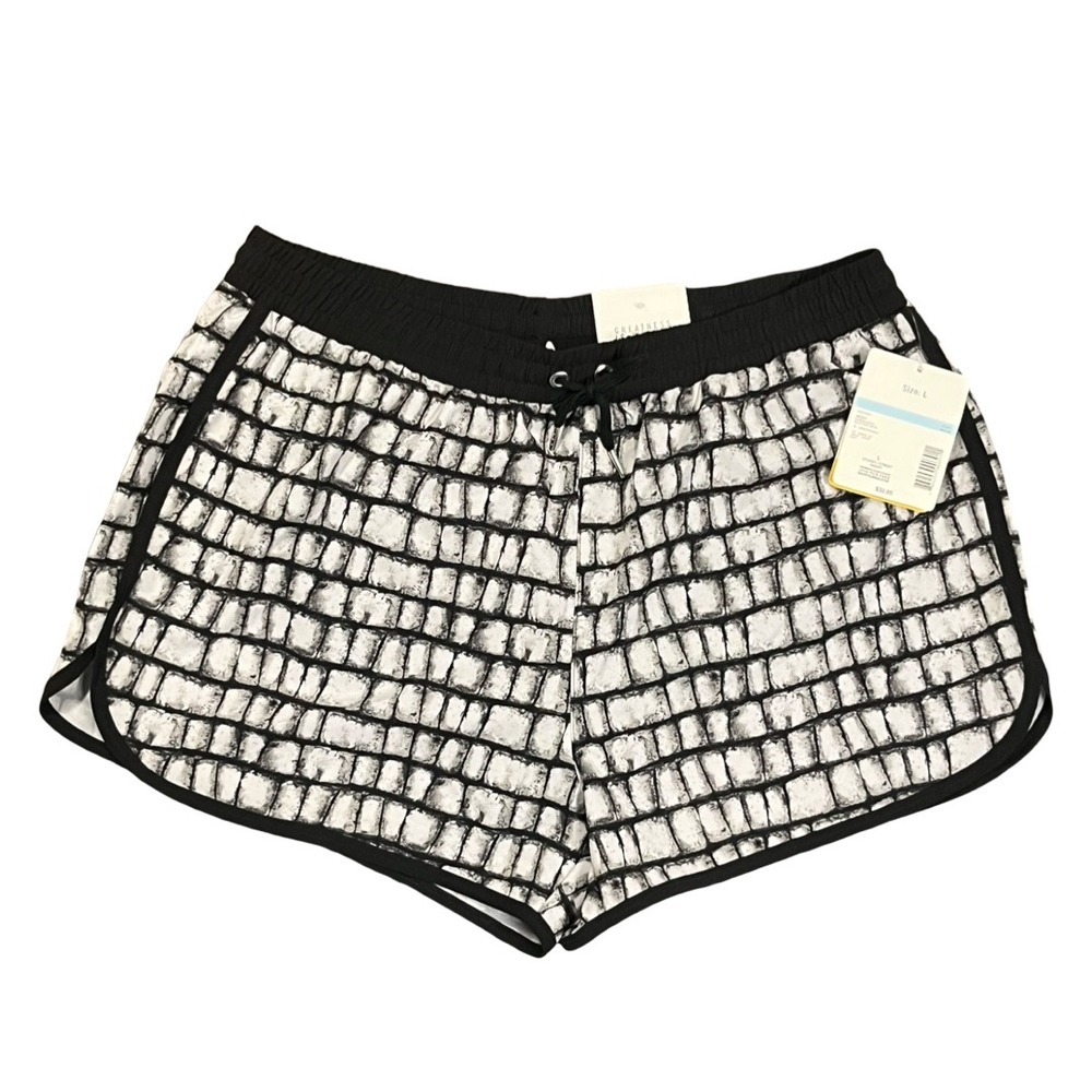 NWT Everlast Running Shorts Black White Women's Size Large‎